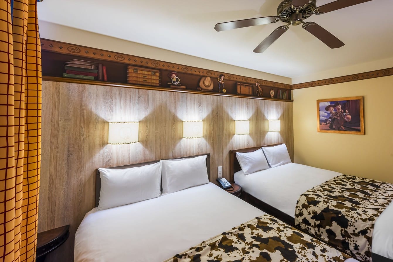 Hotel Cheyenne's comfortable, themed Toy Story room - two double beds