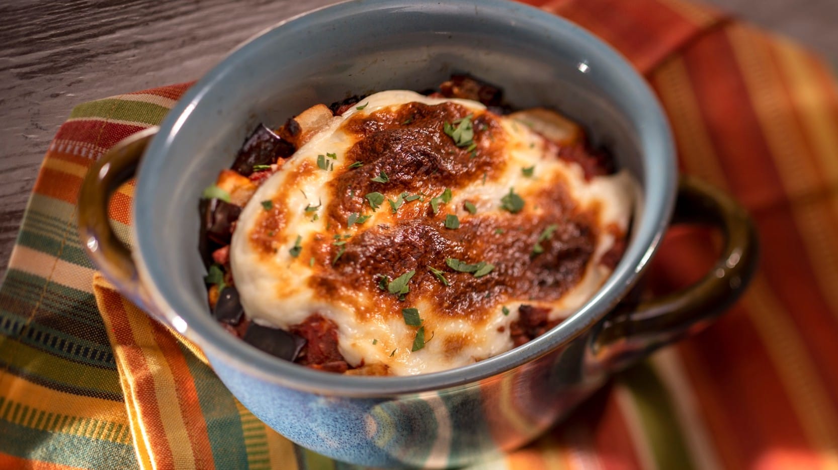 Impossible beef Moussaka at EPCOT Food & Wine