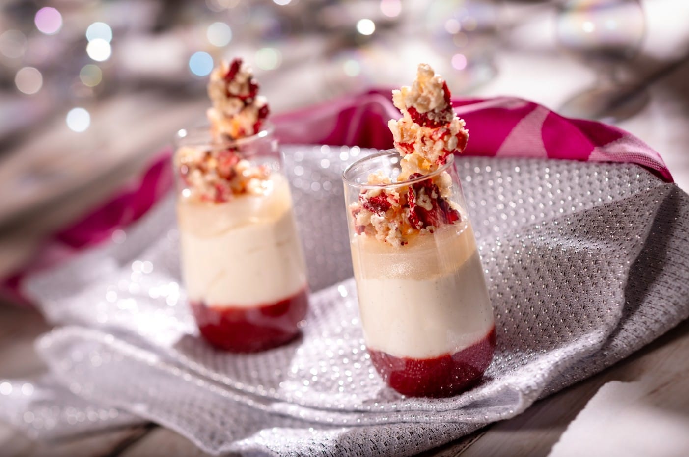 Strawberry Champagne Trifle, available at the Shimmering Sips booth