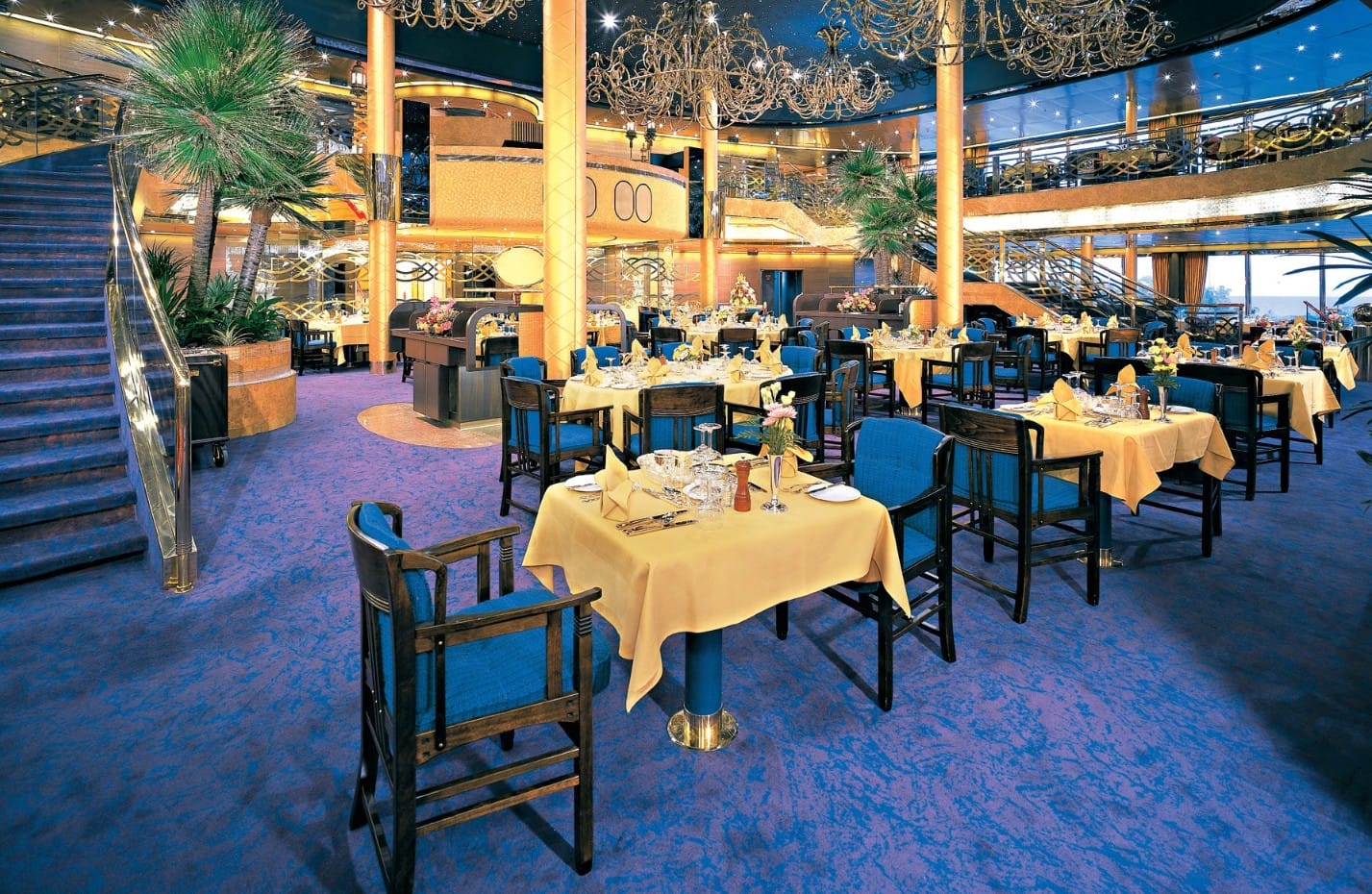 Dining room on Holland America's Zaandam cruise ship