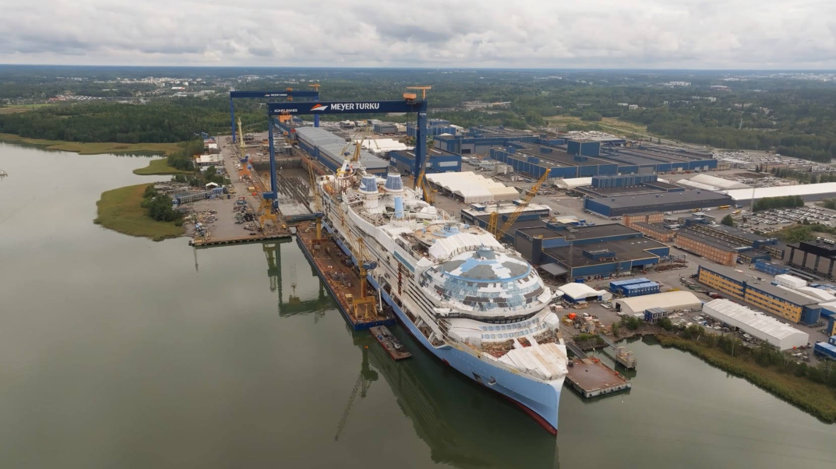 Royal Caribbean's Legend of the Seas 'float out', in Finland