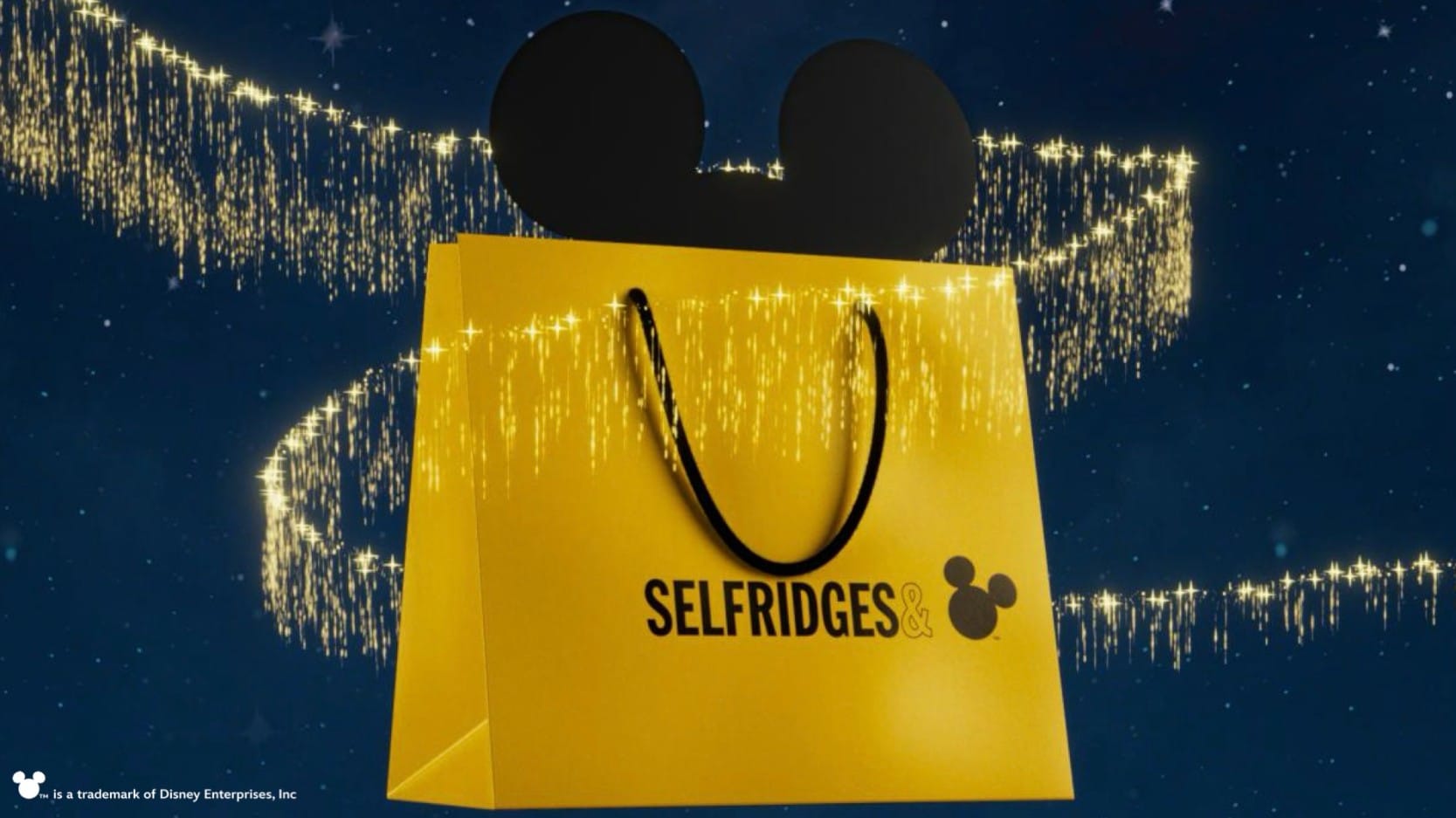 A special edition of Selfridges 'iconic' yellow bag, with Mickey magic