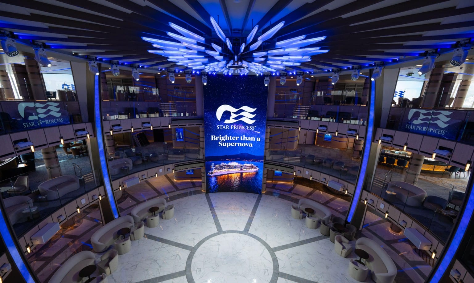 The Piazza area aboard Star Princess