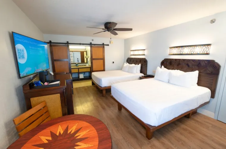 Inside a room at Disney's Caribbean Beach Resort