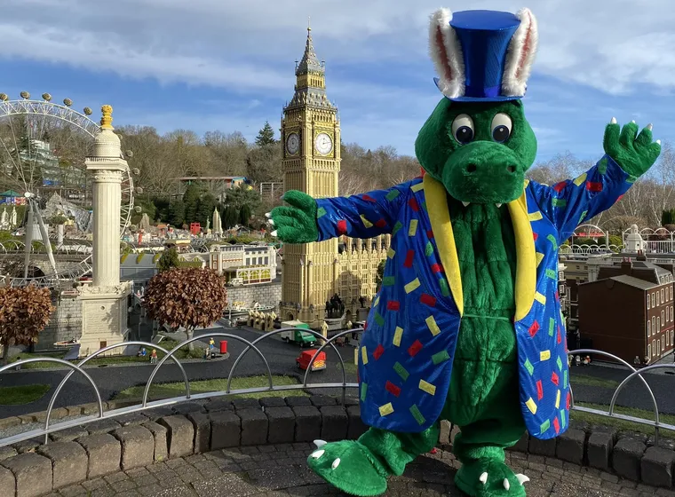 Ollie the Dragon in his Easter outfit [Image courtesy of LEGOLAND Windsor]