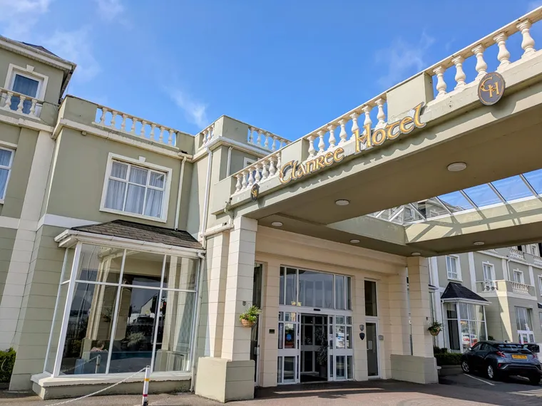 Entrance to the Clanree Hotel, in Letterkenny, Donegal
