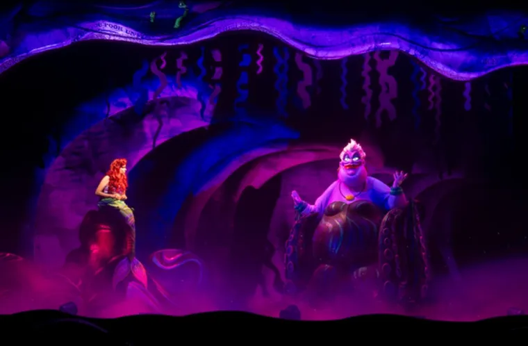 Ariel and Ursula performing in the new show 'The Little Mermaid - A Musical Adventure'
