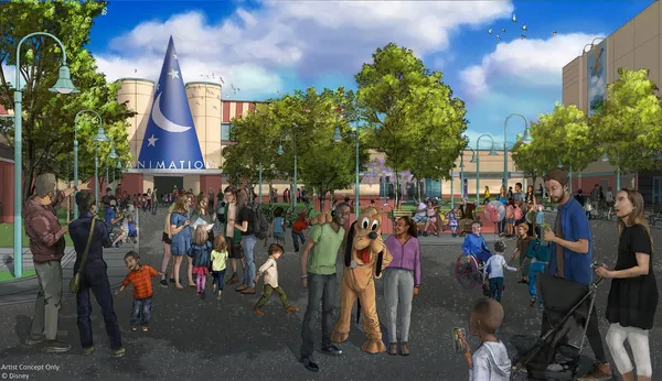 Artist impression of the new area in the Hollywood Studios park