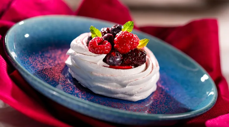 A berry pavlova, a highlight item at EPCOT Food & Wine 2025