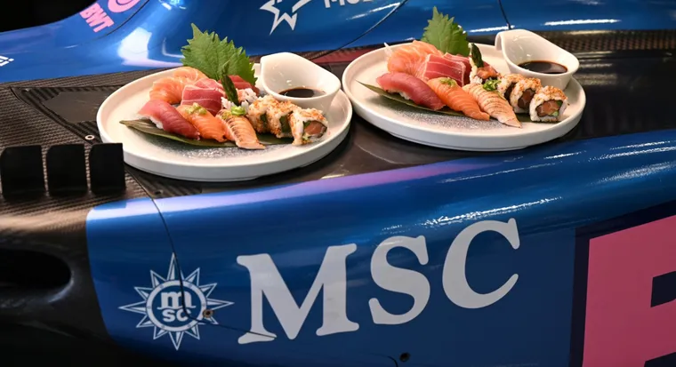 MSC dishes served upon the Alpine F1 car