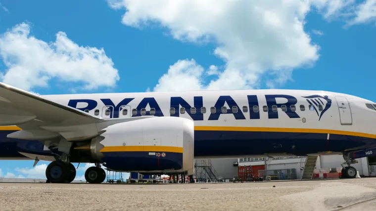Ryanair plane at an airport